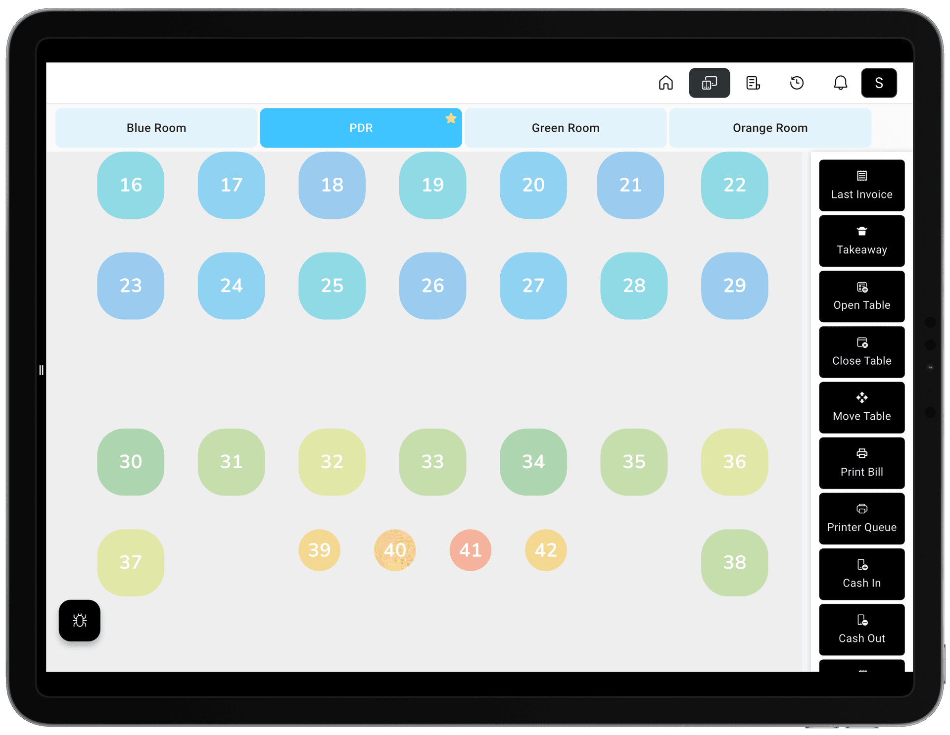 Staff POS screenshot